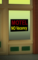 Miller Engineering 8975 Motel Flashing Neon Window Sign, Light Works USA, 7/8 x 5/8" 2.3 x 1.6cm