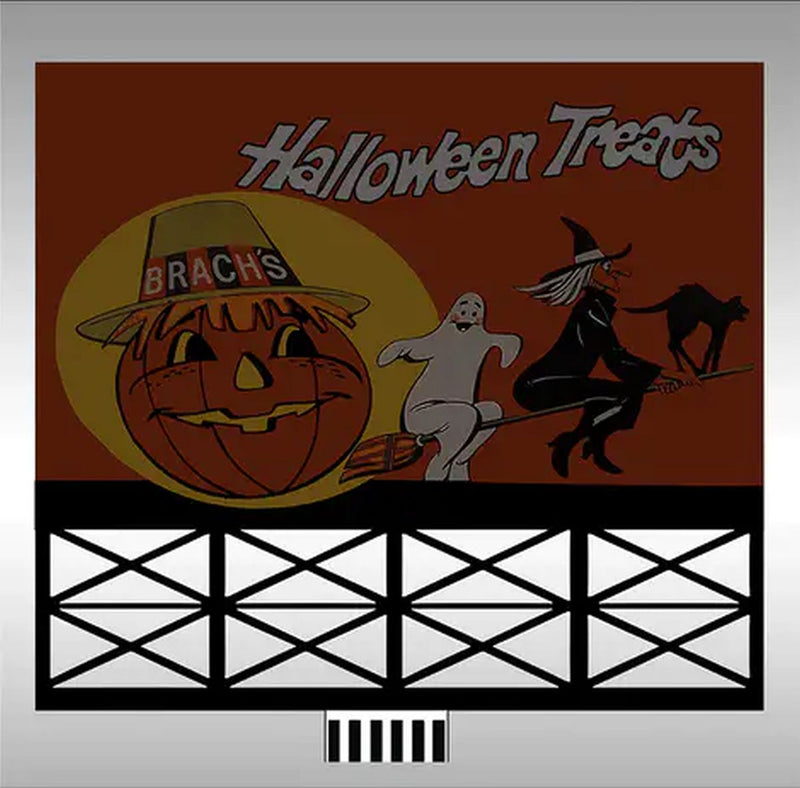 Miller Engineering HO/N 44-8502 Small Halloween Treats Billboard, Animated Neon Sign Kit