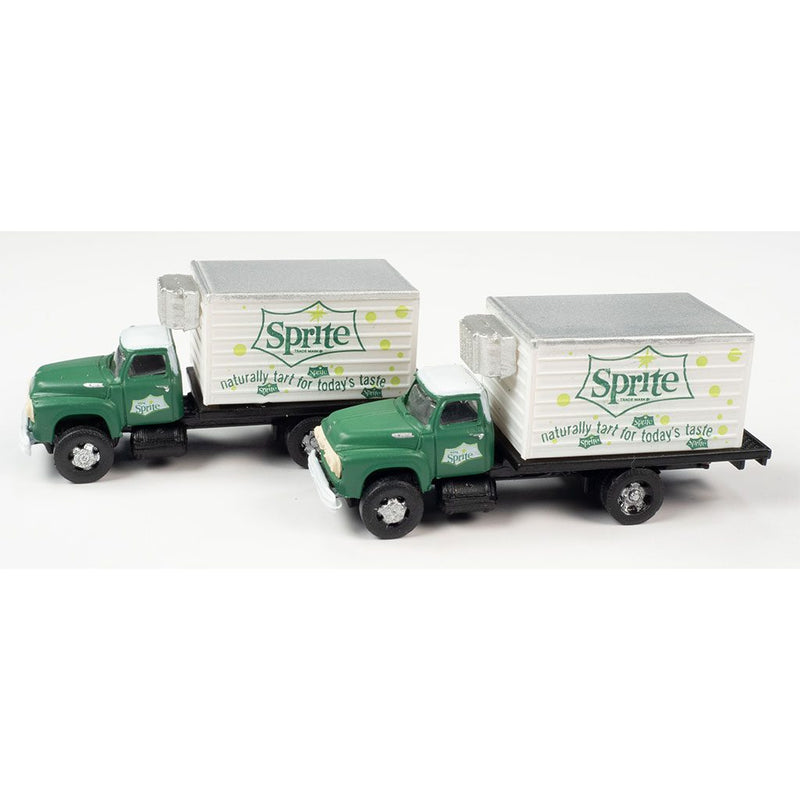 CLASSIC METAL WORKS 50439 1954 FORD REFRIGERATED BOX TRUCK 2-PACK (SPRITE) 1:160 N SCALE