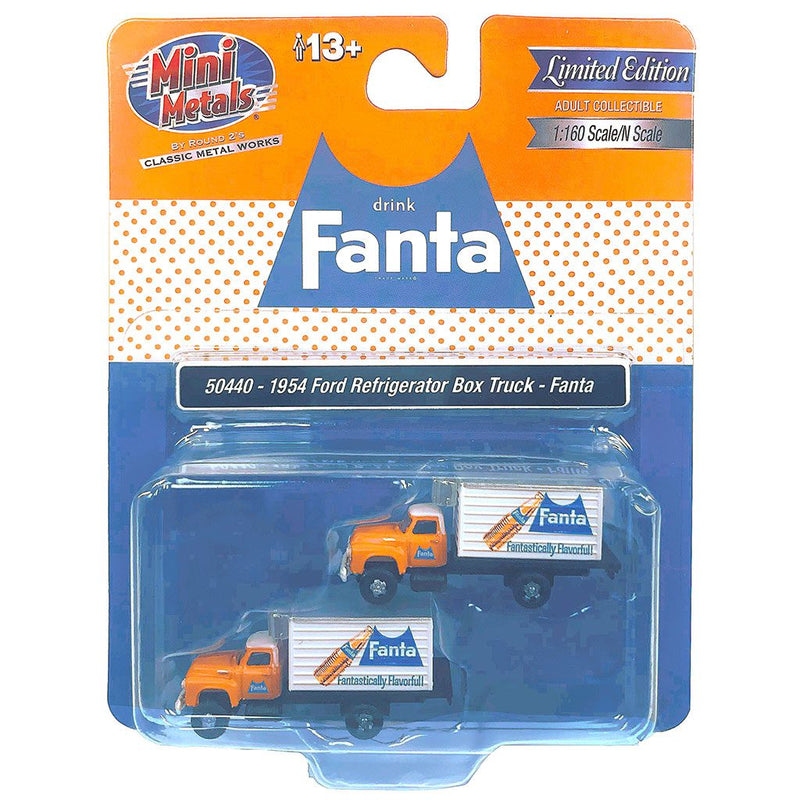 CLASSIC METAL WORKS 50440 1954 FORD REFRIGERATED BOX TRUCK 2-PACK (FANTA) 1:160 N SCALE