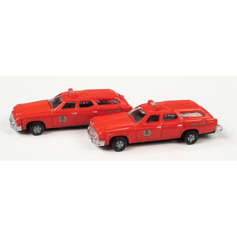 CLASSIC METAL WORKS 50445 1974 BUICK ESTATE STATION WAGON 2-PACK (FIRE CHIEF) 1:160 N SCALE