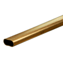 K & S Precision Metals 5095 Brass Oval Tube 12" Long Large