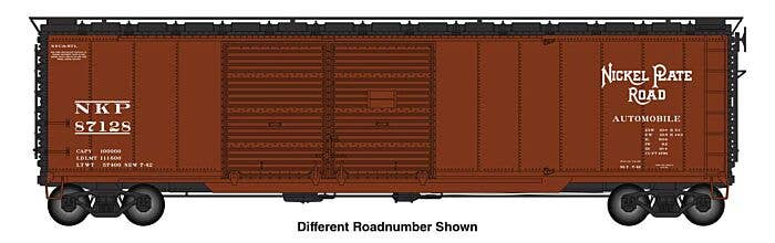 Walthers Proto HO 101678 50' AAR Double-Door Boxcar, Nickel Plate