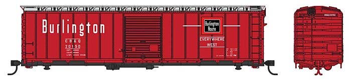 PREORDER Walthers Mainline HO 46509 50' AAR Single Door Boxcar, Chicago Burlington & Quincy