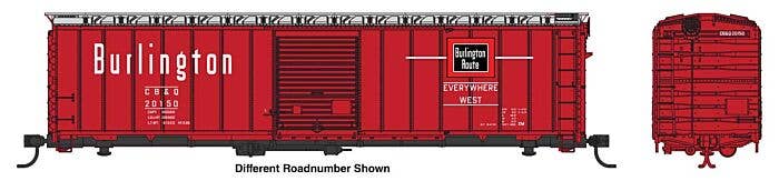 PREORDER Walthers Mainline HO 46512 50' AAR Single Door Boxcar, Chicago Burlington & Quincy