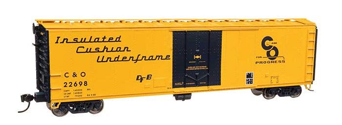 PREORDER Walthers Mainline HO 2853 50' PC&F Insulated Boxcar, Chesapeake & Ohio