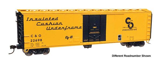 PREORDER Walthers Mainline HO 2854 50' PC&F Insulated Boxcar, Chesapeake & Ohio