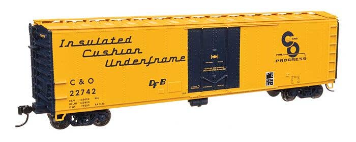 Walthers Mainline HO 2854 50' PC&F Insulated Boxcar, Chesapeake & Ohio