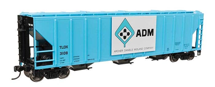 Walthers Mainline HO 49400 50' Pullman-Standard PS2-CD 4427 3-Bay Covered Hopper, Archer-Daniels-Midland