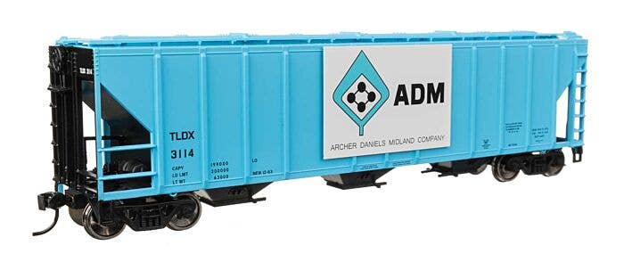 Walthers Mainline HO 49401 50' Pullman-Standard PS2-CD 4427 3-Bay Covered Hopper, Archer-Daniels-Midland