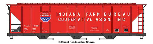 Walthers Mainline HO 49413 50' Pullman-Standard PS2-CD 4427 3-Bay Covered Hopper, Indiana Farm Bureau TLCX