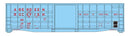 Walthers Mainline HO 910-46701 50' Waffle Side Boxcar, Aberdeen & Rockfish