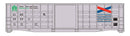 Walthers Mainline HO 910-46704 50' Waffle Side Boxcar, Chattahoochee Industrial