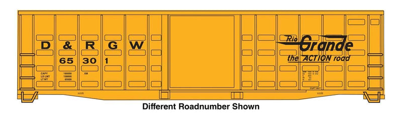 PREORDER Walthers Mainline HO 910-46712 50' Waffle Side Boxcar, Denver & Rio Grande Western