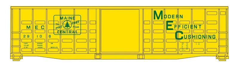 PREORDER Walthers Mainline HO 910-46713 50' Waffle Side Boxcar, Maine Central