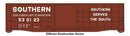 Walthers Mainline HO 910-46723 50' Waffle Side Boxcar, Southern