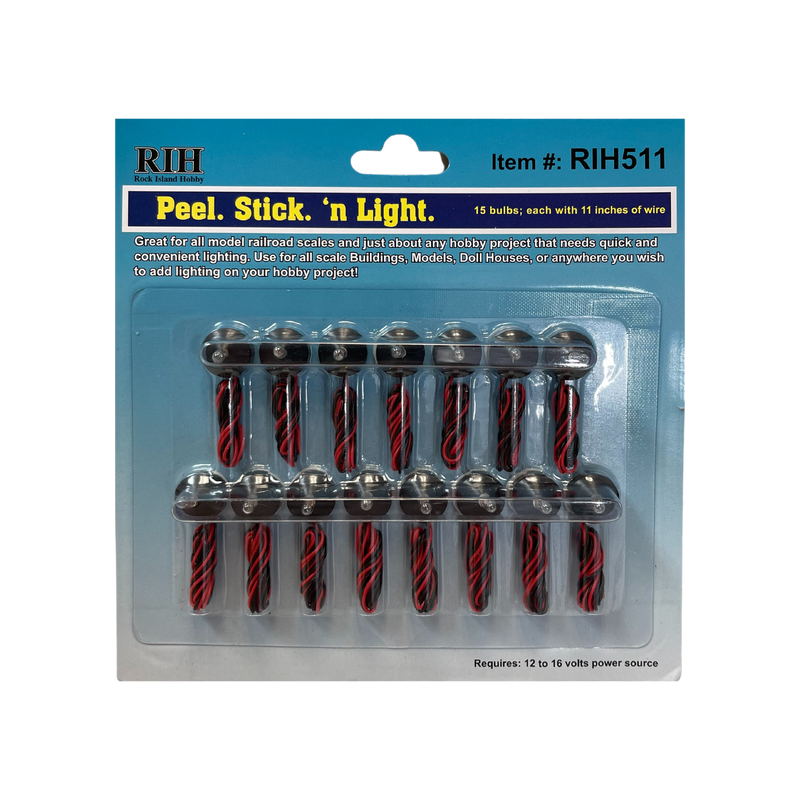 Rock Island Hobby 511 Peel Stick N Lights (15-Pack)