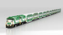 PREORDER Rapido 546013 N Bilevel Commuter Cab Car & 2 Coach Set - Ready to Run -- GO Transit Set #1 #205, 2123, 2150 (green, white)