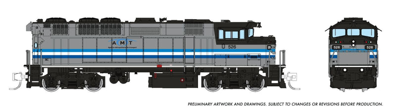 PREORDER Rapido N 519004 GMDD F59PH Locomotive, AMT Montreal