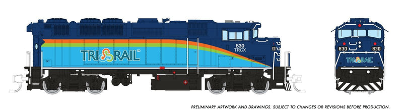 PREORDER Rapido N 519024 GMDD F59PH Locomotive, TriRail, Dark Blue Scheme