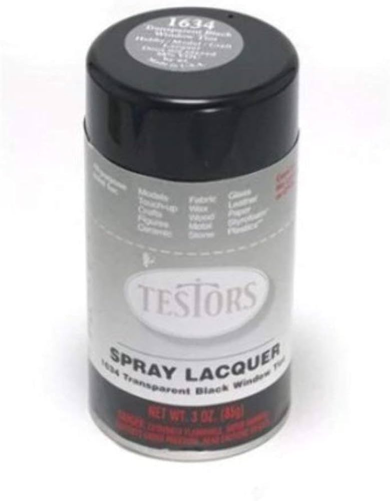 Rust-oleum 1634T Testors Enamel Spray, Custom Trans Black (3oz)