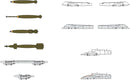 FineMolds 1/72 US Aircraft Bomb Set (60s)