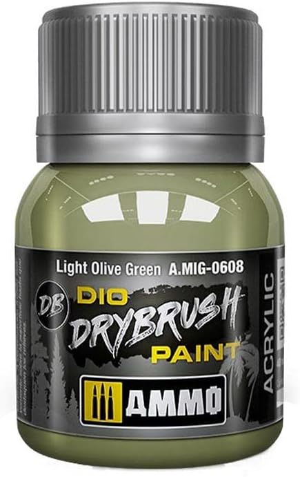 Ammo Mig 0608 LGT OLIVE GREEN DRYBRUSH