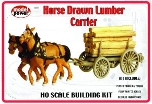 Model Power HO 624 Horse Drawn Lumber Carrier