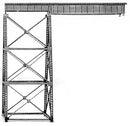 Micro Engineering HOn3 75-527 Tall Steel Viaduct Length Extension Kit with Track, 80' Long