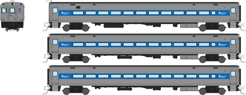PREORDER Rapido N 528062 Comet Commuter Car Cab/Coach Set, Metro North MNCR (3-Pack) | 251.96