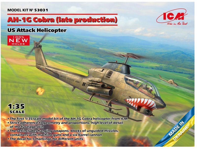 ICM 53031 US Attack Helicopter AH-1G Cobra (late production) Kit, 1:35