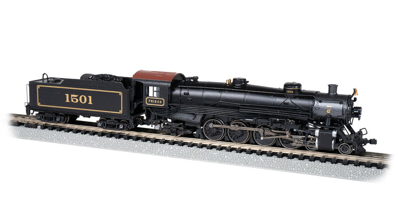 Bachmann 53456 4-8-2 Light Mountain - Sound and DCC -- St. Louis-San Francisco 1501 (black, graphite, Frisco on Cab), N Scale