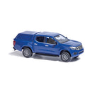 Busch HO 53705 2015 Nissan Navara/Frontier Crew-Cab Pickup Truck with Cap, Blue