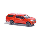 Busch HO 53707 2015 Nissan Navara/Frontier Crew-Cab Pickup Truck with Cap, Red