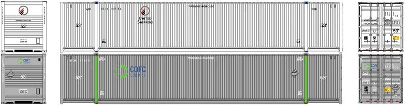 Jacksonville Terminal Company N 537120 53' High Cube 8-55-8 Containers with Magnetic System, United Shippers/COFC Logistics (3)