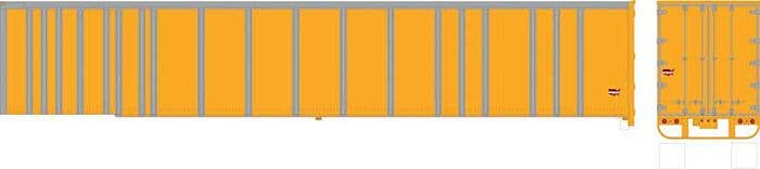Bowser HO 43433 53' Platewall Highway Trailer, Assembled, Painted, Unlettered (yellow)
