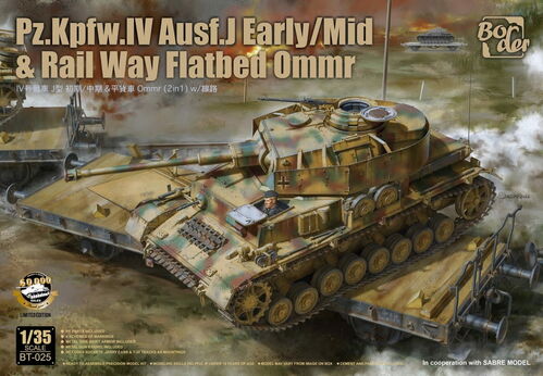 Border Model 1/35 Pz.Kpfw. IV Ausf. J Early/Mid & Railway Flatbed Ommr