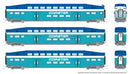 PREORDER Rapido N 546011 Bilevel Commuter Cab Car & 2 Coach Set, Coaster Set #2 #2310, 2502, 2503  | 252.65