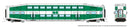 PREORDER Rapido 546013 N Bilevel Commuter Cab Car & 2 Coach Set - Ready to Run -- GO Transit Set #1 #205, 2123, 2150 (green, white)