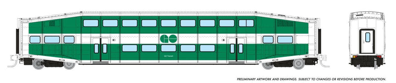 PREORDER Rapido N 546015A Bilevel Commuter Coach, GO Transit  | 81.18
