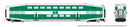 PREORDER Rapido 546016 N Bilevel Commuter Cab Car & 2 Coach Set - Ready to Run -- GO/Metrolinx Set #1 #255, 2808, 2844 (green, white)
