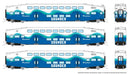 PREORDER Rapido 546022 N Bilevel Commuter Cab Car & 2 Coach Set - Ready to Run -- Sounder Set #1 #302, 404, 410 (white, blue, green)