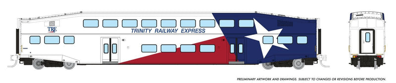PREORDER Rapido N 546027A Bilevel Commuter Coach, Trinity Rail Express  | 81.18