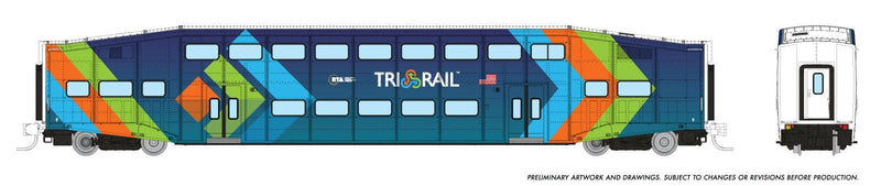 PREORDER Rapido N 546030A Bilevel Commuter Coach, TriRail  | 81.18