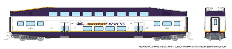 PREORDER Rapido N 546033A Bilevel Commuter Coach, West Coast Express Single Coach  | 81.18