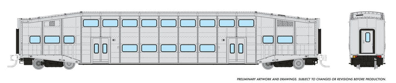 PREORDER Rapido N 546096 Bilevel Commuter Coach, Undecorated/Unlettered Early Version  | 81.18