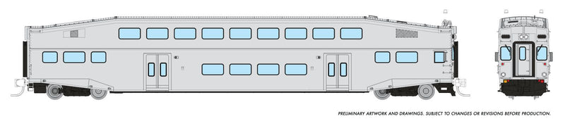 PREORDER Rapido N 546099 Bilevel Commuter Cab Car, Undecorated/Unlettered Cab Car Late Version  | 90.2