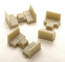 Palace Car Co. HO 500524 Passenger Car Seating, Cafe Booths (24)