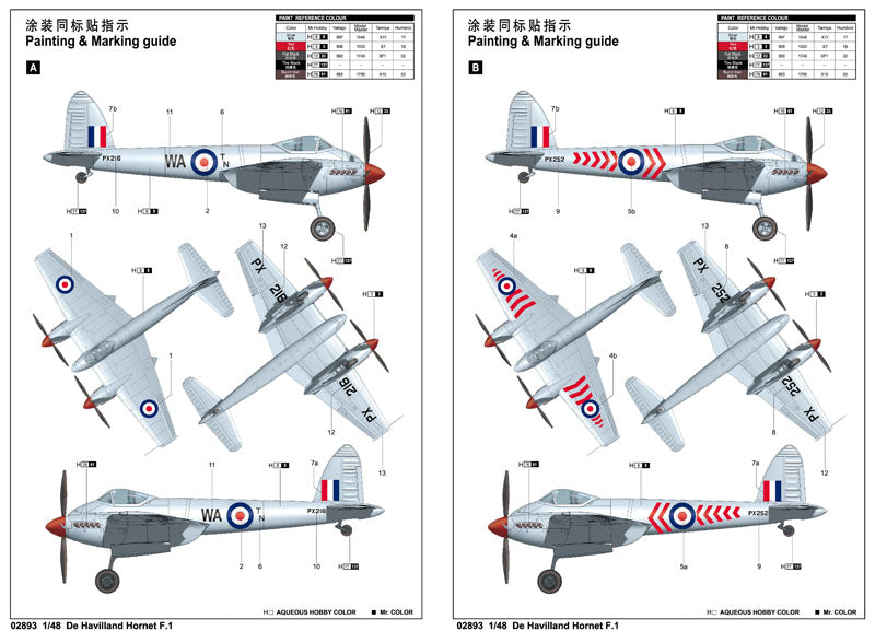 Trumpeter De Havilland Hornet F.1 02893 1:48