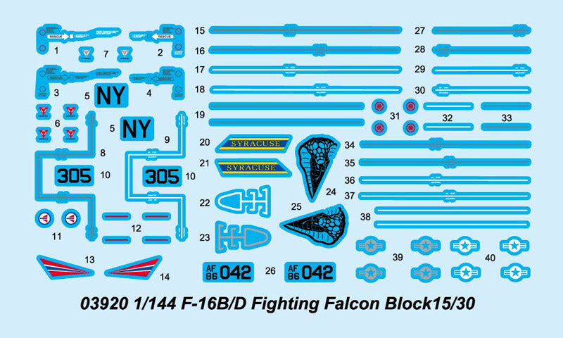 Trumpeter F-16B/D Fighting Falcon Block15/30 03920 1:144